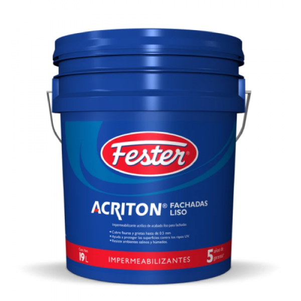 Fester Acriton Fachadas Liso Blanco Cubeta 19 litros